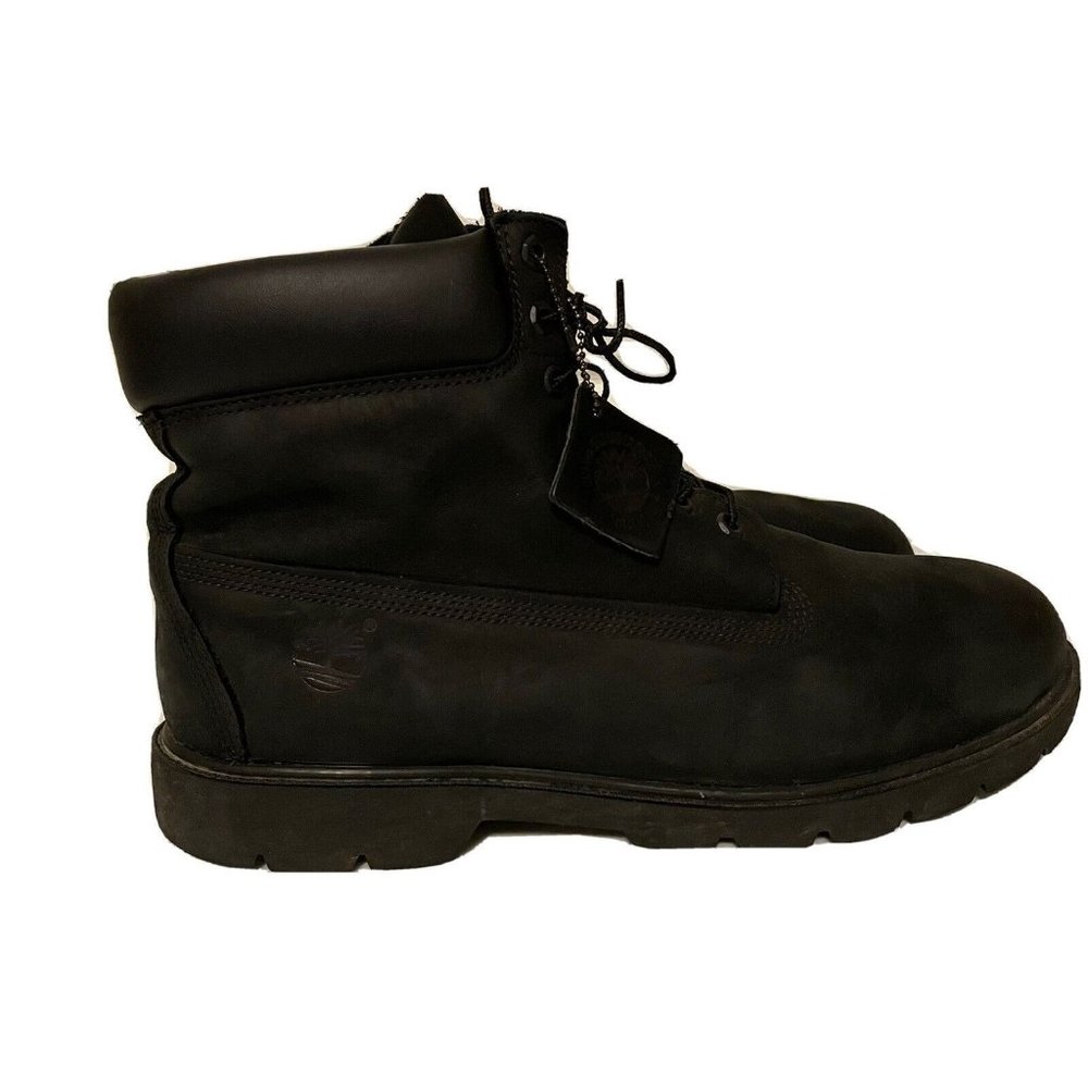 Timberland Men's 6” Black Leather Boots Nubuck Leather Size 15 M 19039